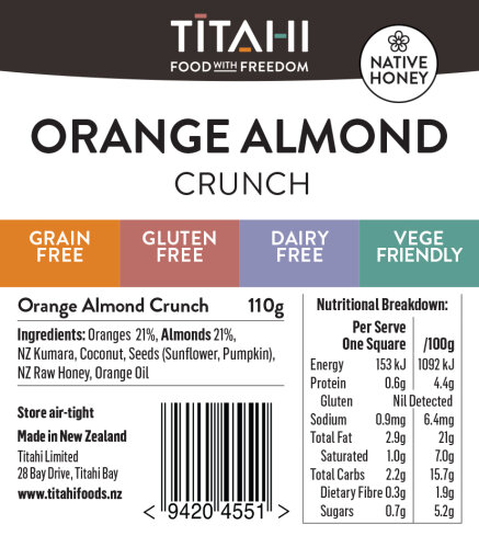 Orange Almond Crunch Biscuits